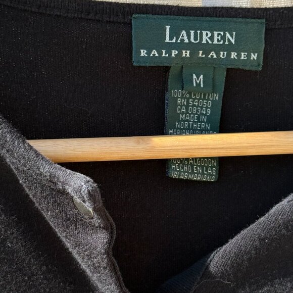 Ralph Lauren Black Cardigan Sweater – Size M (Vintage) - Picture 4 of 4